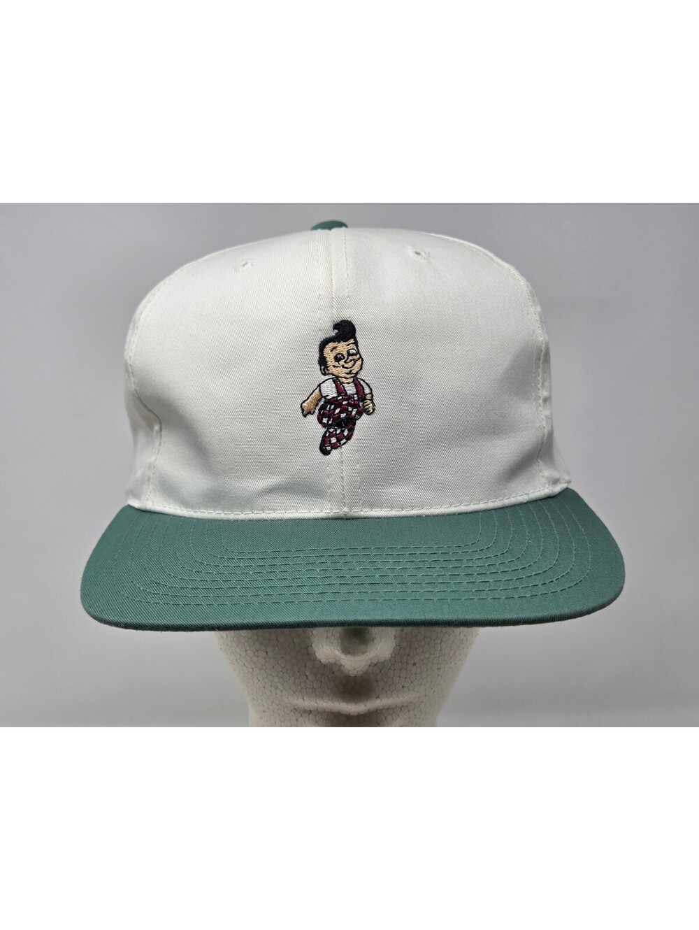 Vintage American Needle Bob's Big Boy Snapback Hat Green